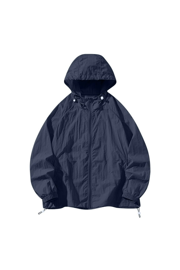 Men's UPF 50+ Ice-Tech Hoodie Jacket – Lightweight Summer Sun Protection Shirt with Full-Zip Design