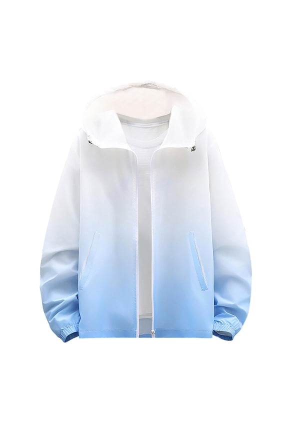 Men's UPF 50+ Lightweight Sun Protection Jacket with Hood - Long Sleeve Breathable Rash Guard for Outdoor Activities
