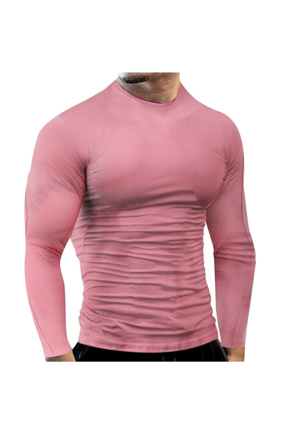 Men's UPF 50+ Long Sleeve Compression Shirts, Water Sports Rash Guard Base Layer, Athletic Workout Shirt