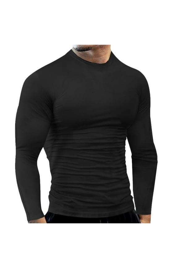 Men's UPF 50+ Long Sleeve Compression Shirts, Water Sports Rash Guard Base Layer, Athletic Workout Shirt