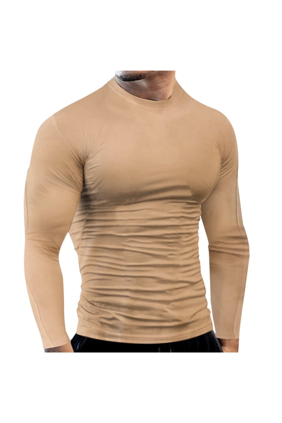 Men's UPF 50+ Long Sleeve Compression Shirts, Water Sports Rash Guard Base Layer, Athletic Workout Shirt