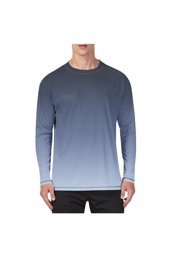 Men's UPF 50+ Long Sleeve Fishing & Workout Tops – Sun Protection Rash Guard Shirt