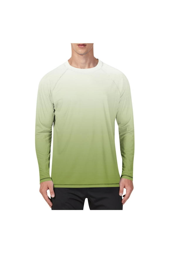 Men's UPF 50+ Long Sleeve Fishing & Workout Tops โ Sun Protection Rash Guard Shirt