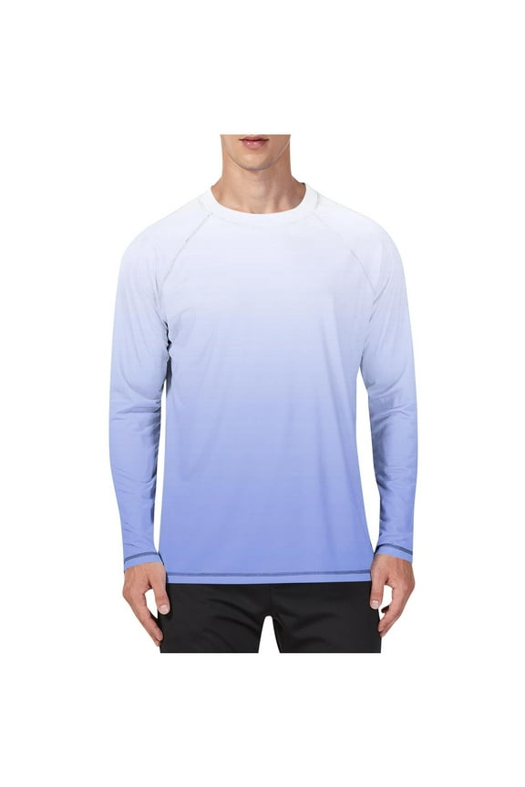 Men's UPF 50+ Long Sleeve Rash Guard Shirts– Quick-Dry Sun Protection Swim Shirt for Fishing, Surfing & Beachwear (2025 UV-Resistant Athletic Shirts)