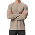 thumbnail image 1 of Men's UPF 50+ Long Sleeve Sun Protection Shirt Quick Dry Crewneck Waffle Knit Tee for Fishing Hiking & Outdoor Work, 1 of 9