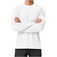 thumbnail image 1 of Men's UPF 50+ Long Sleeve Sun Protection Shirt Quick Dry Crewneck Waffle Knit Tee for Fishing Hiking & Outdoor Work, 1 of 9