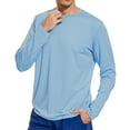 thumbnail image 1 of Men’s UPF 50+ Quick Dry Long Sleeve Shirt Moisture Wicking Lightweight Hiking Tee for Outdoors Activities Fishing Running, 1 of 6