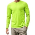 thumbnail image 1 of Men's UPF 50+ Rash Guard Long Sleeve Sun Shirt Quick Dry | Breathable Mesh, Moisture Wicking, 4-Way Stretch, Swimming Fishing Surfing Water Sport Mint Green, 1 of 5