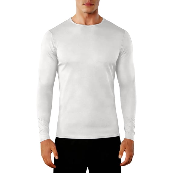 Men's UPF 50+ Rash Guard UV Protection Long Sleeve Athletic Shirts Summer Hiking Workout Running Sun Tee Tops