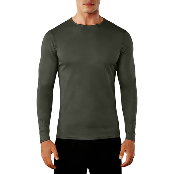 Men's UPF 50+ Rash Guard UV Protection Long Sleeve Athletic Shirts Summer Hiking Workout Running Sun Tee Tops