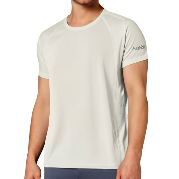 Men's UPF 50  Short Sleeve Performance T-Shirt Wicking Athletic Workout Fishing Rashguard Sun Shirt Lightweight Mens T-Shirts Summer Lightweight Tee Tops