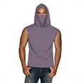 thumbnail image 1 of Men's UPF 50+ Sleeveless Hooded Shirt - Lightweight Fishing & Hiking Performance Top with Built-In Cooling Mask, Quick-Dry UV Protection, 1 of 8