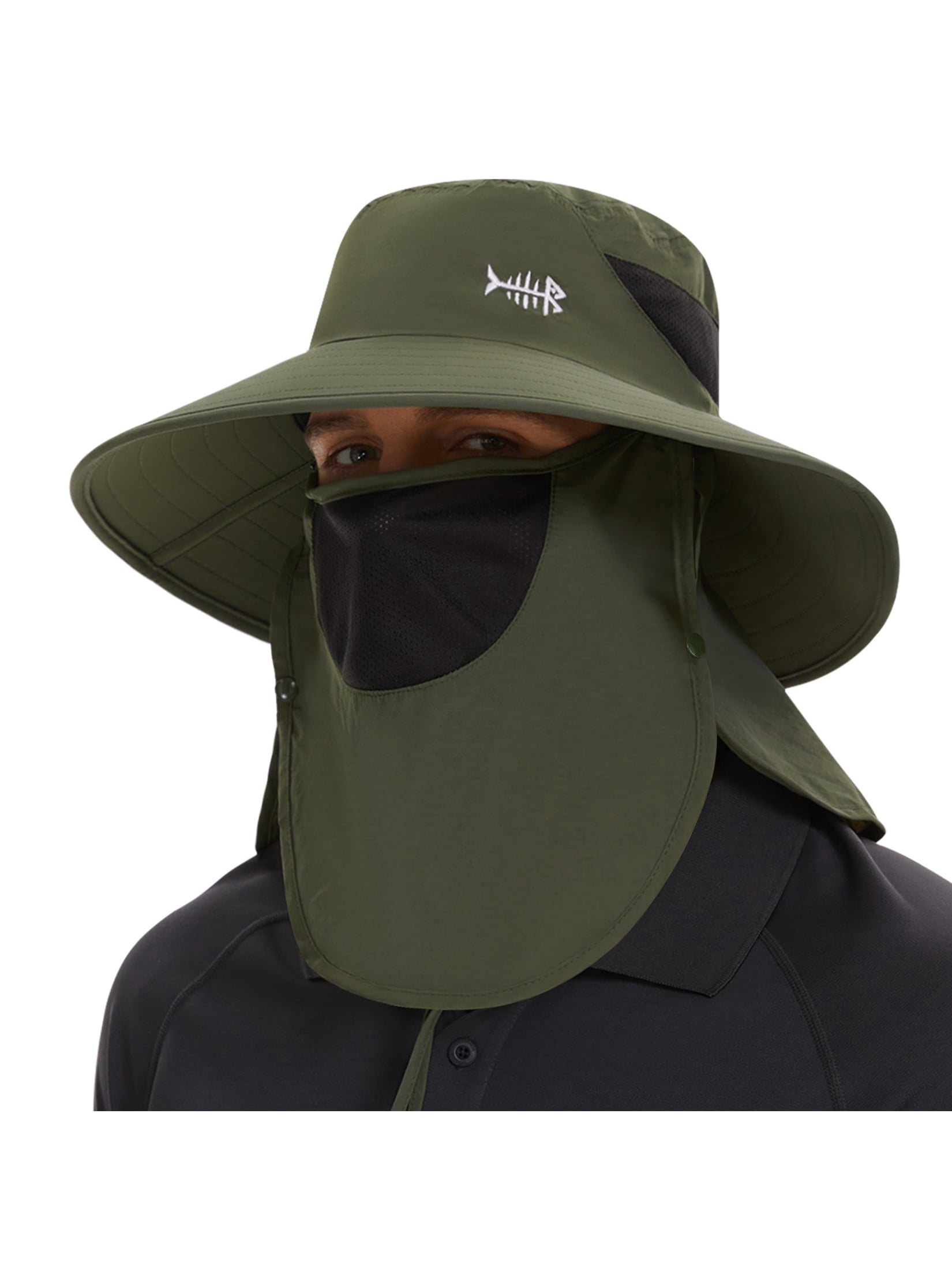 Men’s UPF 50+ Sun Hat with Face Cover & Neck Flap FH09