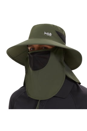 Men’s UPF 50+ Sun Hat with Face Cover & Neck Flap FH09
