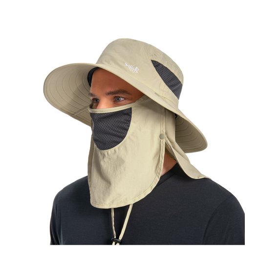 Men’s UPF 50+ Sun Hat with Face Cover & Neck Flap FH09