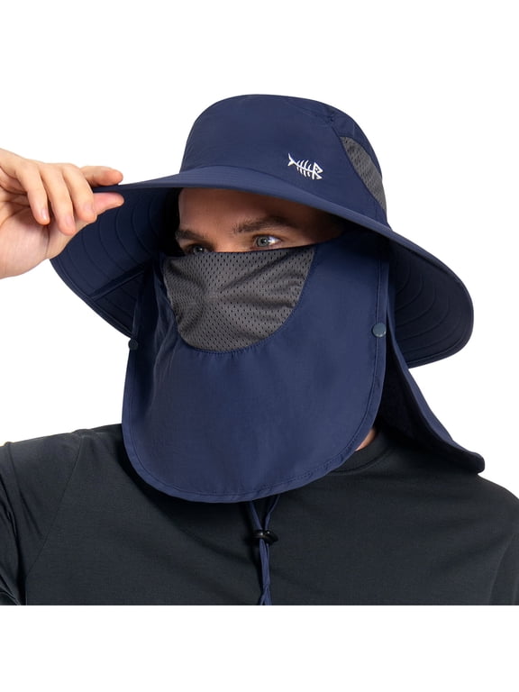 Men’s UPF 50+ Sun Hat with Face Cover & Neck Flap FH09