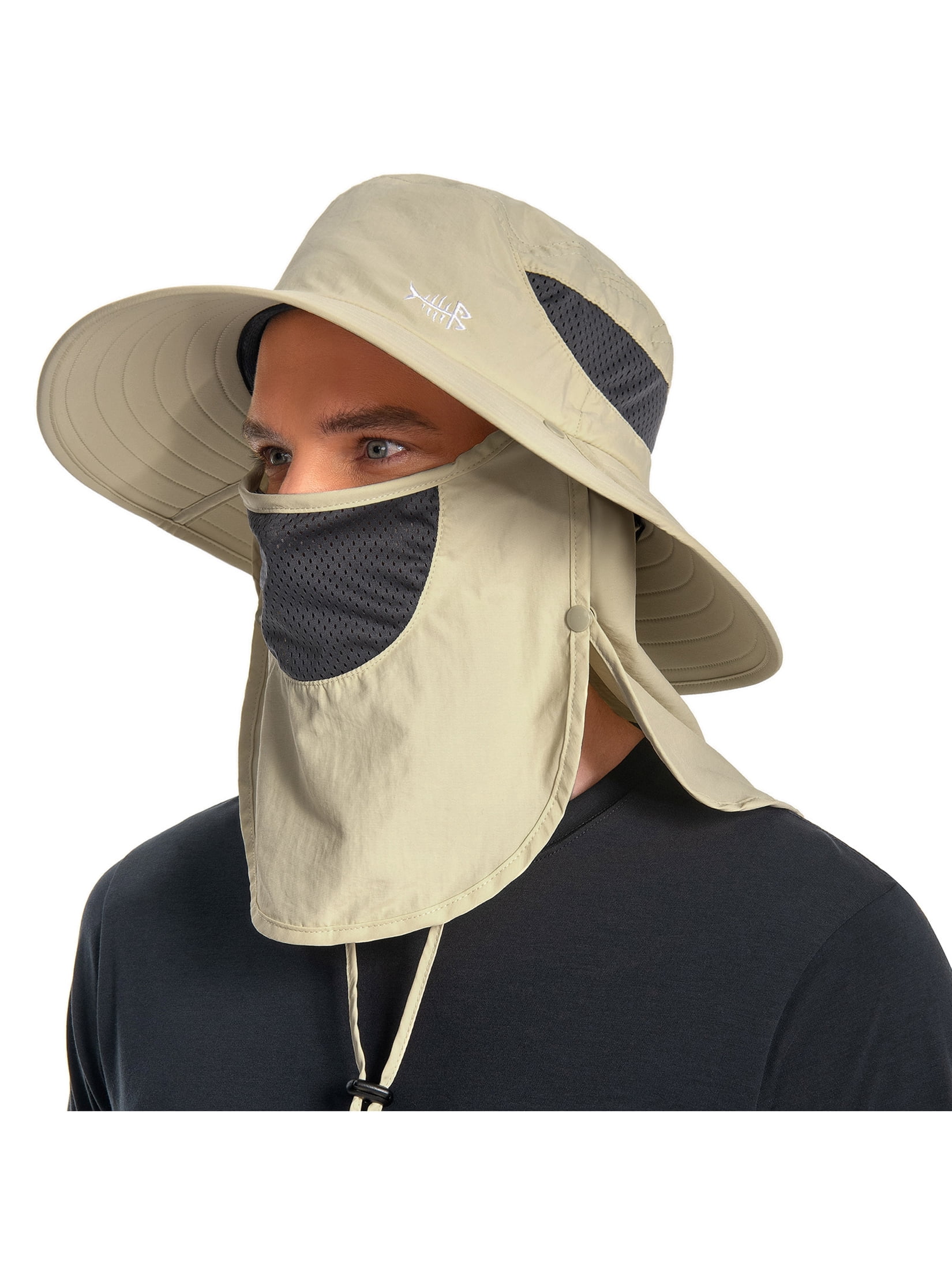 Men’s UPF 50+ Sun Hat with Face Cover & Neck Flap FH09