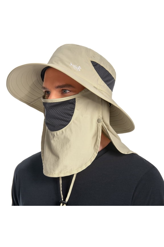 Men’s UPF 50+ Sun Hat with Face Cover & Neck Flap FH09