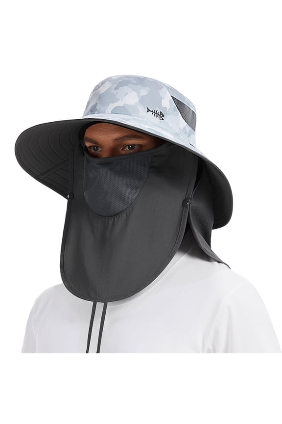 Men’s UPF 50+ Sun Hat with Face Cover & Neck Flap FH09