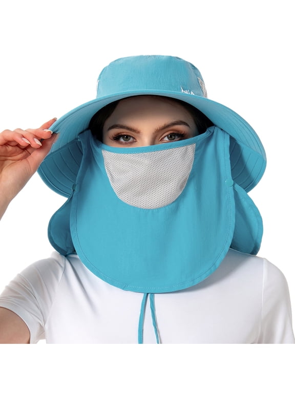 Men’s UPF 50+ Sun Hat with Face Cover & Neck Flap FH09