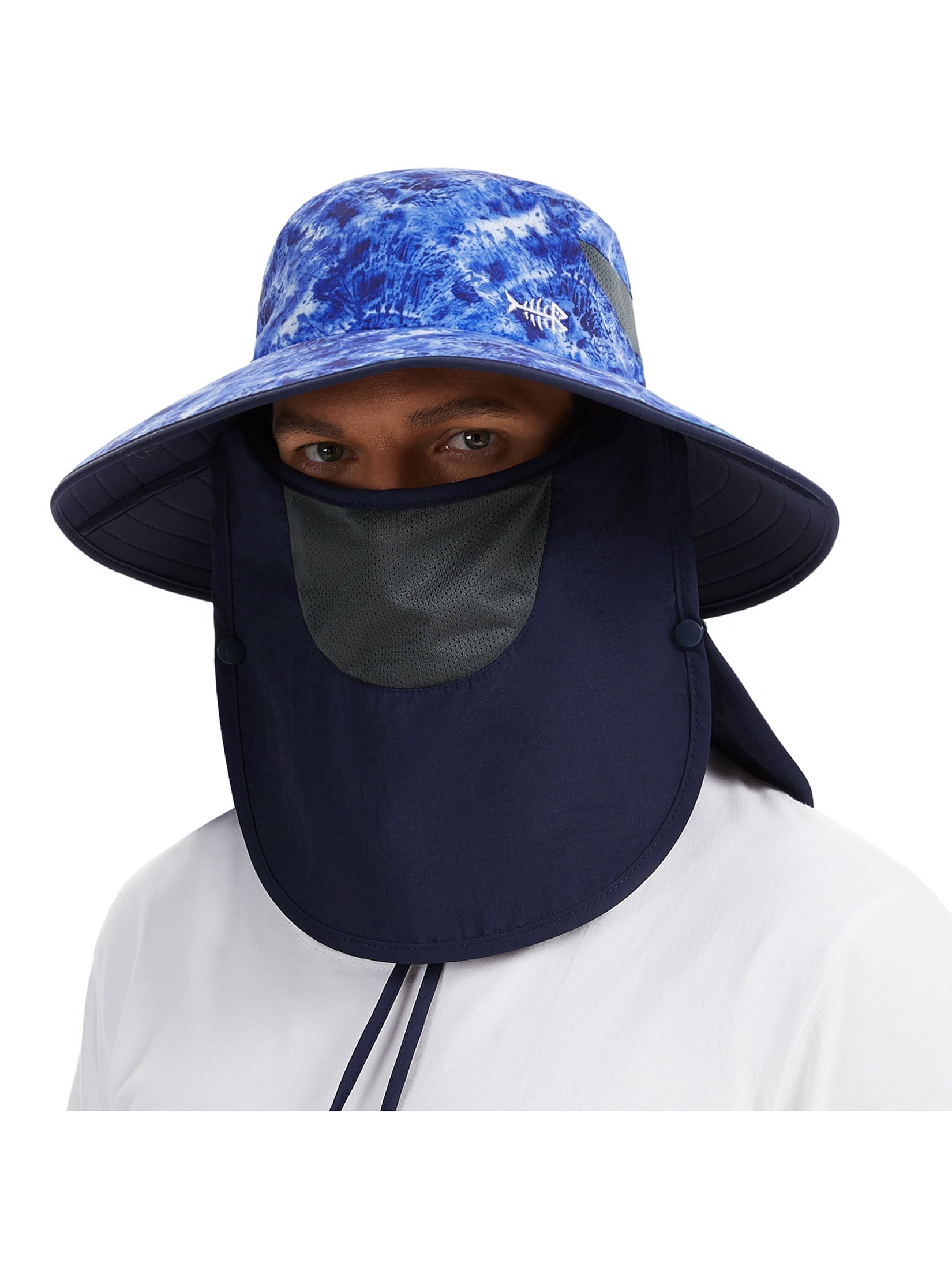 Men’s UPF 50+ Sun Hat with Face Cover & Neck Flap FH09