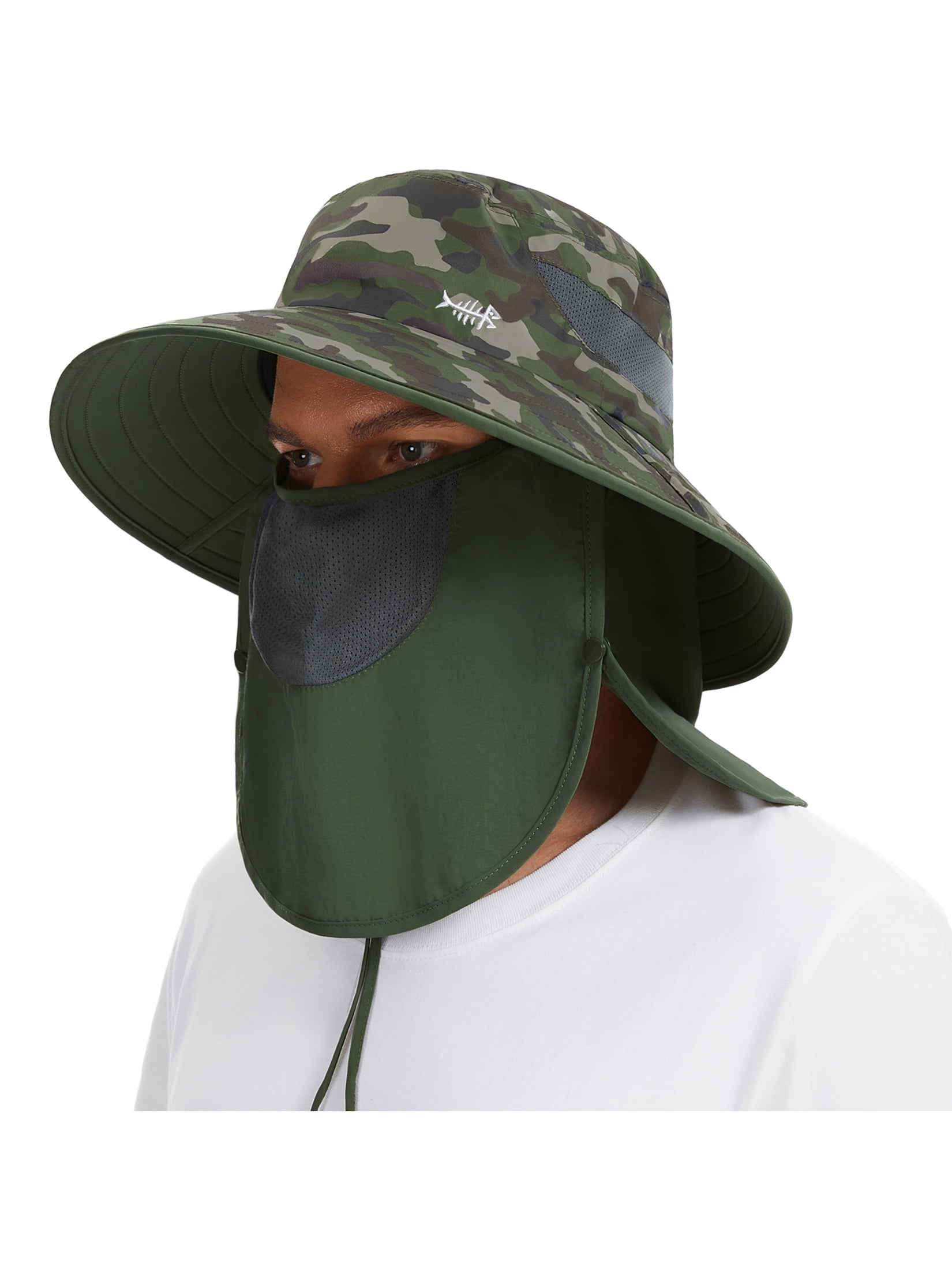 Men’s UPF 50+ Sun Hat with Face Cover & Neck Flap FH09