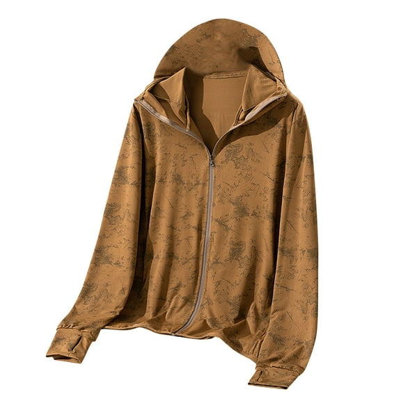 Men's UPF 50  Sun Protection Hoodie Breathable Shirts Outdoor Long Sleeve T-Shirt Lightweight