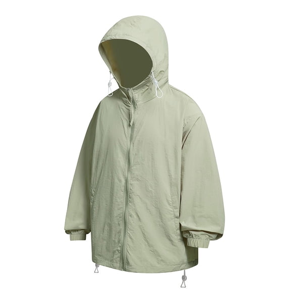 Men's UPF 50+ Sun Protection Hoodie Jacket Full Zip Lightweight Long Sleeve Performance Fishing Shirts Hiking Outdoor