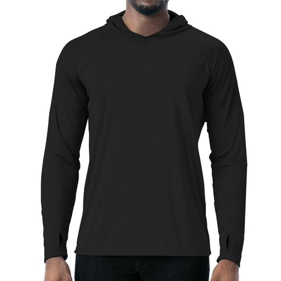 Men's UPF 50+ Sun Protection Hoodie Shirt Long Sleeve SPF Fishing Outdoor UV Shirt Hiking Lightweight Xx-large