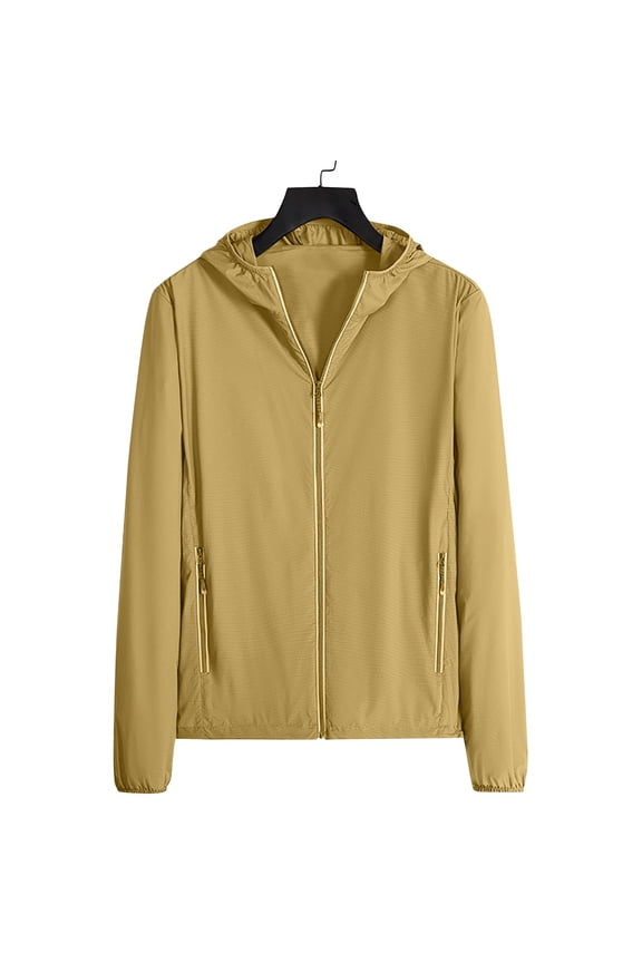 Men's UPF 50+ Sun Protection Jacket Hooded Cooling Shirt Athletic Jacket for Women with Pocket
