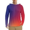 thumbnail image 1 of Men's UPF 50+ Sun Protection Lightweight Hoodie Performance Long Sleeve SPF UV Shirt for Fishing Running Red XL, 1 of 4