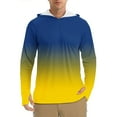thumbnail image 1 of Men's UPF 50+ Sun Protection Lightweight Hoodie Performance Long Sleeve SPF UV Shirt for Fishing Running Yellow M, 1 of 4