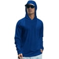 thumbnail image 1 of Men's UPF 50+ Sun Protection Lightweight Hoodie Performance Solid Long Sleeve SPF UV Shirt for Fishing Running, 1 of 5