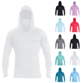thumbnail image 1 of Men's UPF 50+ Sun Protection Lightweight Hoodie Shirts Long Sleeve Fishing Shirt SPF UV Hiking Swim White L, 1 of 4