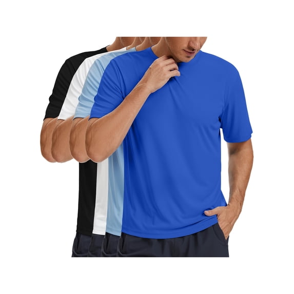 Men’s UPF 50+ Sun Protection Short Sleeve Shirt Moisture Wicking Tee Running Hiking Outdoor Activities Lightweight Breathable