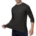 thumbnail image 1 of Men's UPF 50+ Sun Protection UV SPF Shirts Long Sleeve Lightweight Quick Dry Swim T-Shirts Rash Guard Black 2XL, 1 of 5