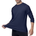 thumbnail image 1 of Men's UPF 50+ Sun Protection UV SPF Shirts Long Sleeve Lightweight Quick Dry Swim T-Shirts Rash Guard Navy 2XL, 1 of 5
