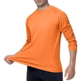thumbnail image 1 of Men's UPF 50+ Sun Protection UV SPF Shirts Long Sleeve Lightweight Quick Dry Swim T-Shirts Rash Guard Saffron S, 1 of 5