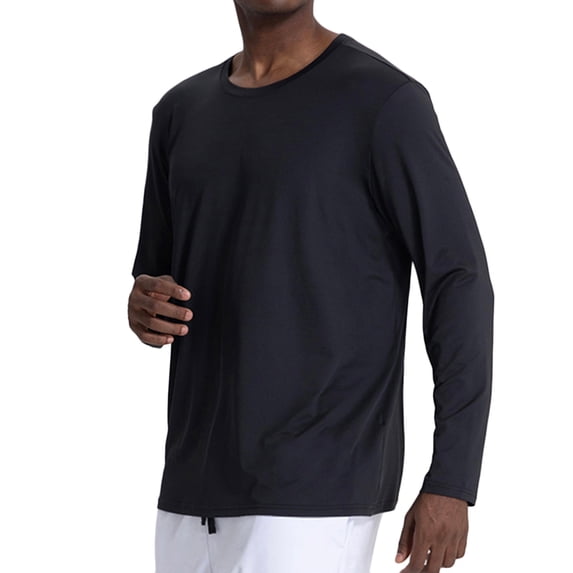 Men's UPF 50+ Sun Protection UV SPF Shirts Long Sleeve Lightweight Swim T-Shirts Rash Guard