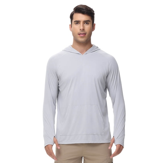 Men's UPF 50+ Swim Shirts, Long Sleeve Sun UV Protection Water Rash Guard, Lightweight Cool Dry Fishing T-Shirt