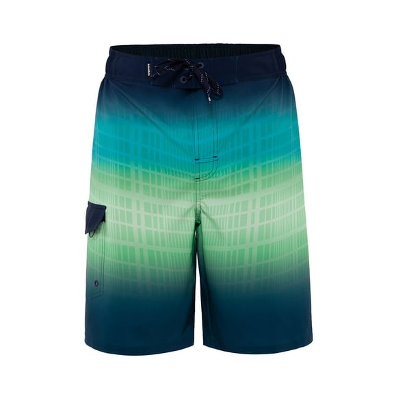 Men's UPF 50 Swim Trunks - Quick-Dry Stretch Board Shorts | Beach-Ready Stripe Design for Swimming & Everyday Wear