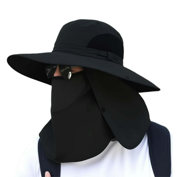 Men's UPF 50  UV Protection 3-in-1 Sun Hat with Neck Flap & Wide Brim