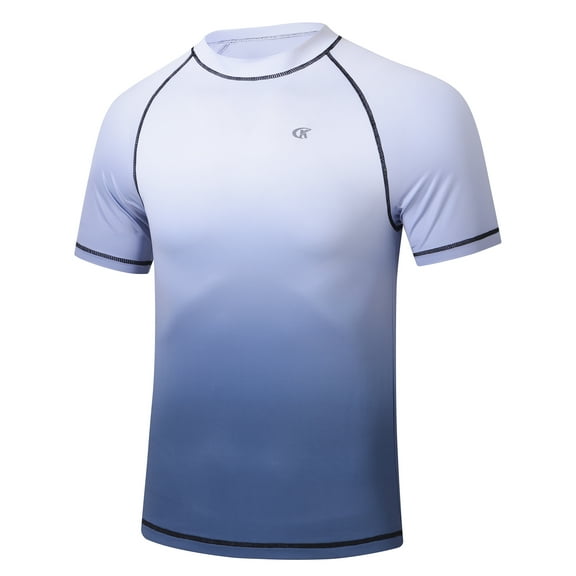Weilanxin Men's UPF50  Quick-Dry Rash Guard Shirt Surfing, Running, Water Sports, Reflective Safety Design