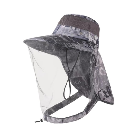 Men’s UPF50+ Wide Brim Sun Protection Fishing Hat with Adjustable Fit & Insect Repellent