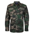 thumbnail image 1 of Men's US Military American Long Sleeve Button Up Camo Casual Dress Shirt (Woodland Camo,3XL), 1 of 2