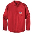 thumbnail image 1 of Men's US WAVING FLAG PATCH Twill Shirt with Pocket, 4XL Rich Red, 1 of 2