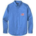 thumbnail image 1 of Men's US WAVING FLAG PATCH Twill Shirt with Pocket, Small Ultramarine Blue, 1 of 2