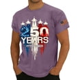 thumbnail image 1 of Men's USA 250 Years Patriotic T-Shirt American Flag Graphic Casual Tee USA 250th Anniversary Shirt, 1 of 5