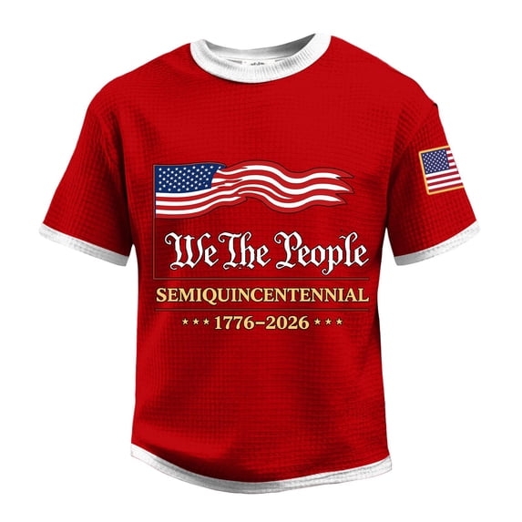 Men's USA 250 Years of Freedom Patriotic T-Shirt American Flag Casual Tee 250th Anniversary Shirt