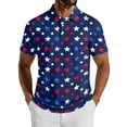 thumbnail image 1 of Men's USA 250th Anniversary American Flag Palm Tree Polo Shirt Patriotic Casual Short Sleeve America 250 Merchandise, 1 of 6